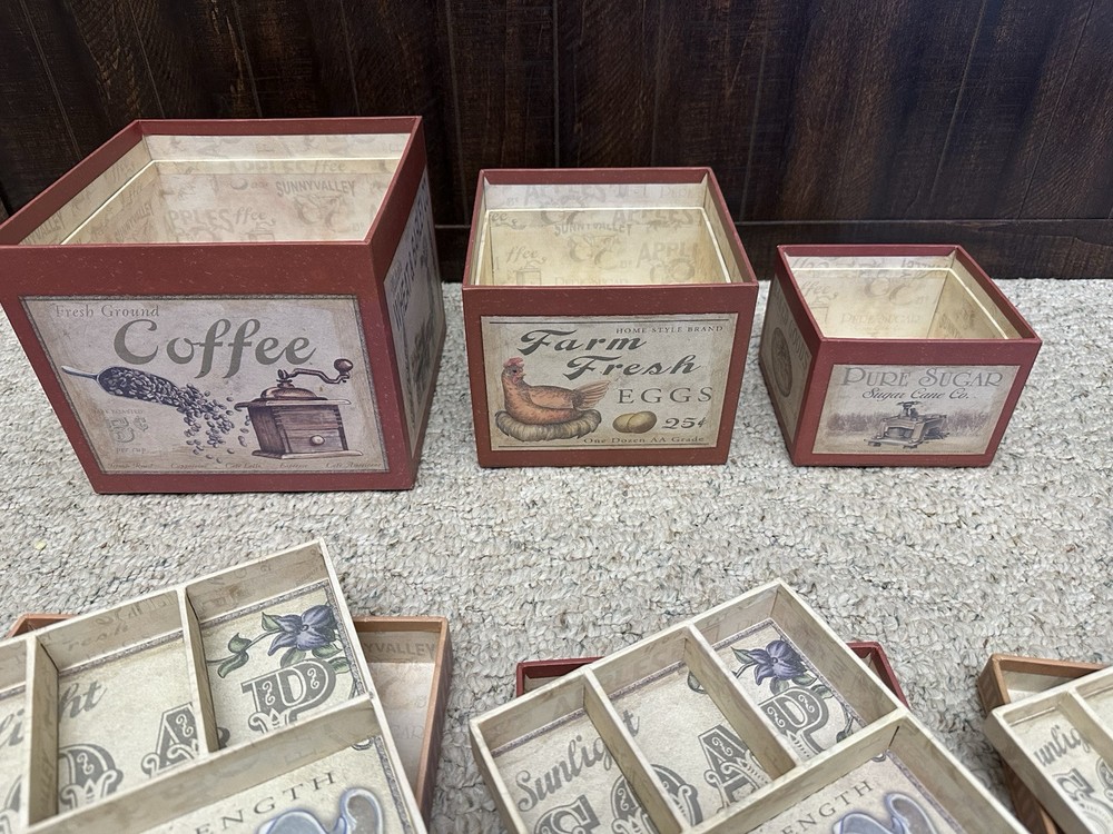 Farmhouse Nesting Storage Boxes