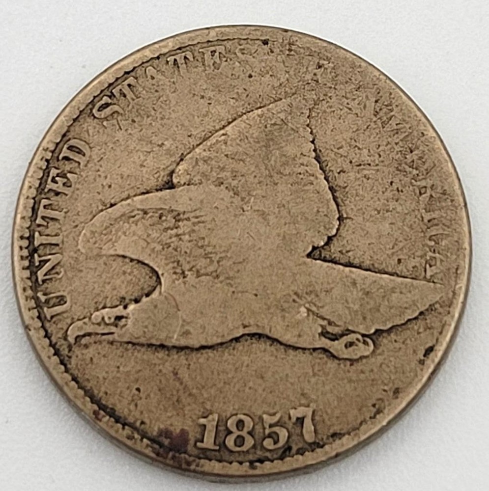 1857 US FLYING EAGLE PENNY G DETAILS
