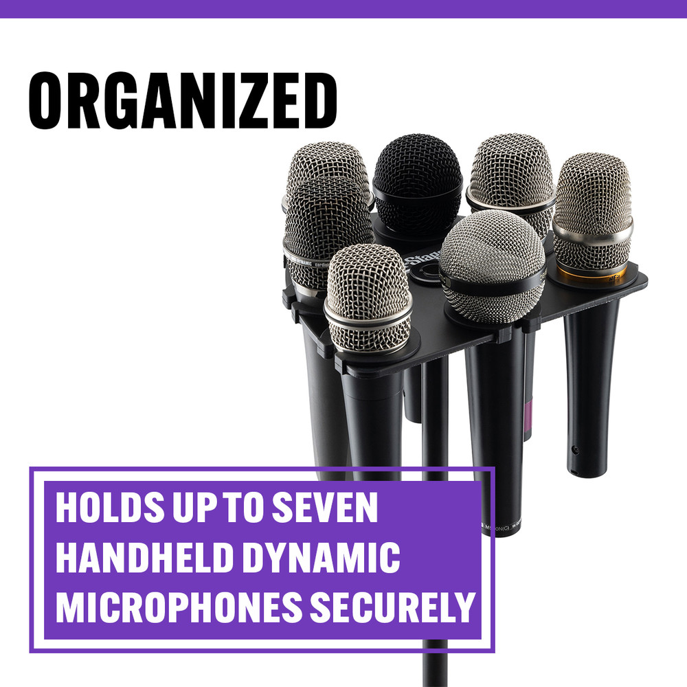 On-Stage MSA2700 Multi-Mic Holder (Microphone Organizer, Display, Caddy,