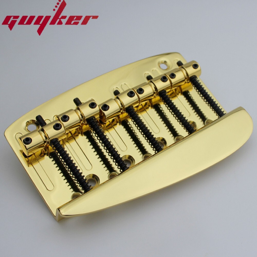 Gold 5 String Hard Tail Fixed Bass Brass Bridge