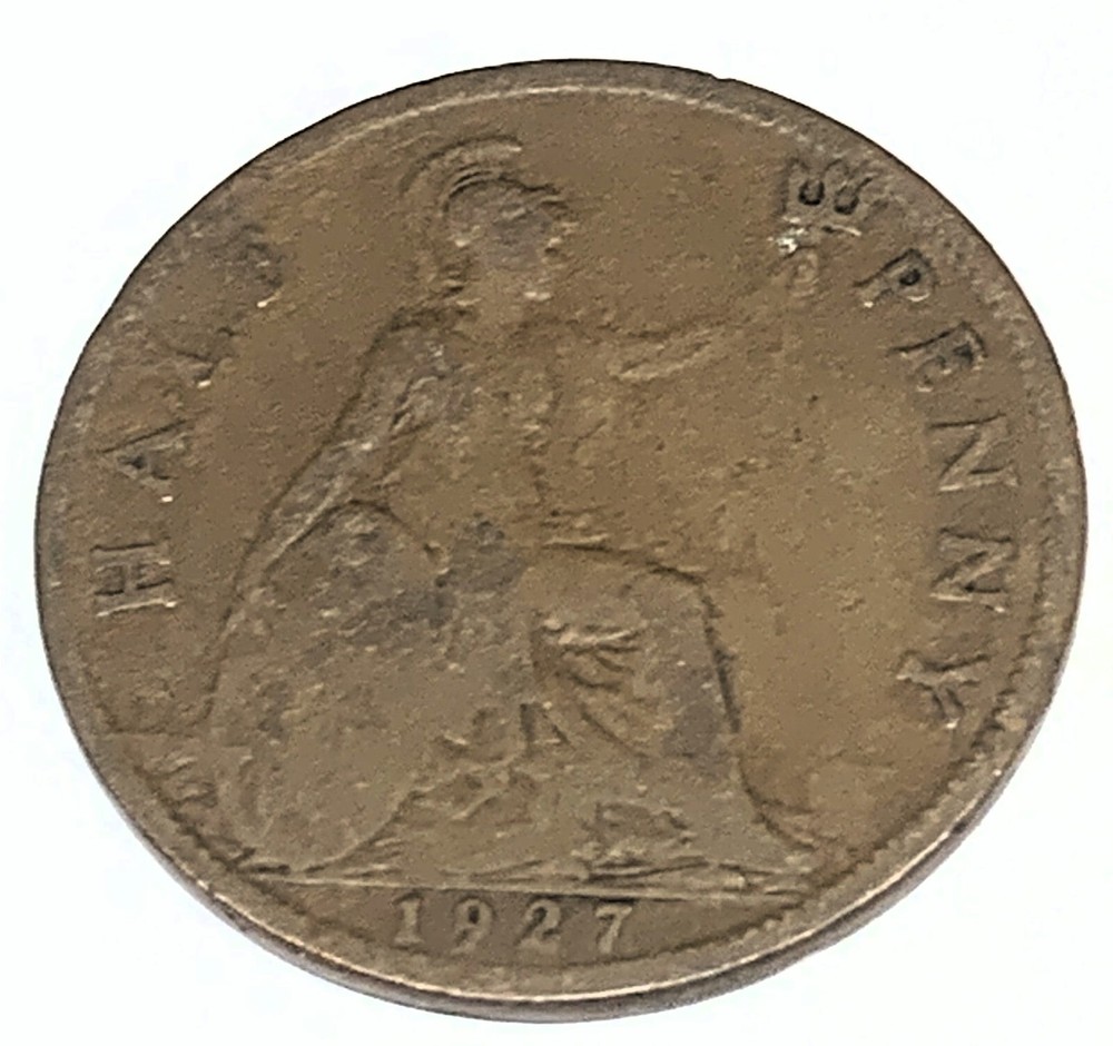 # C4914    GREAT BRITAIN     COIN,     HALF  PENNY    1927