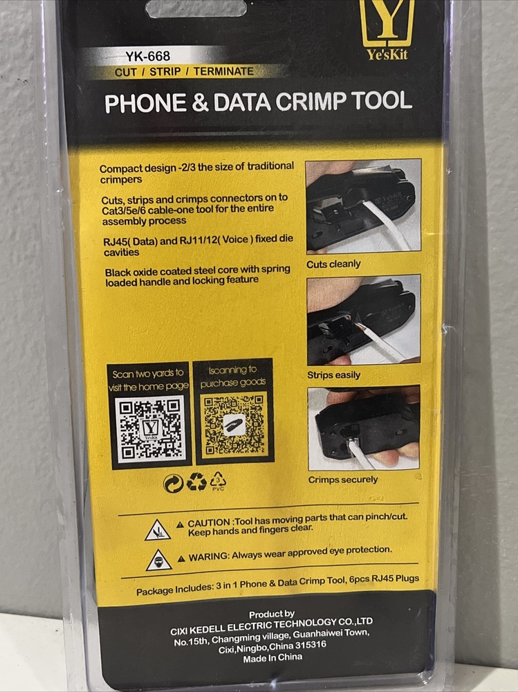 Phone And Data Crimp Tool