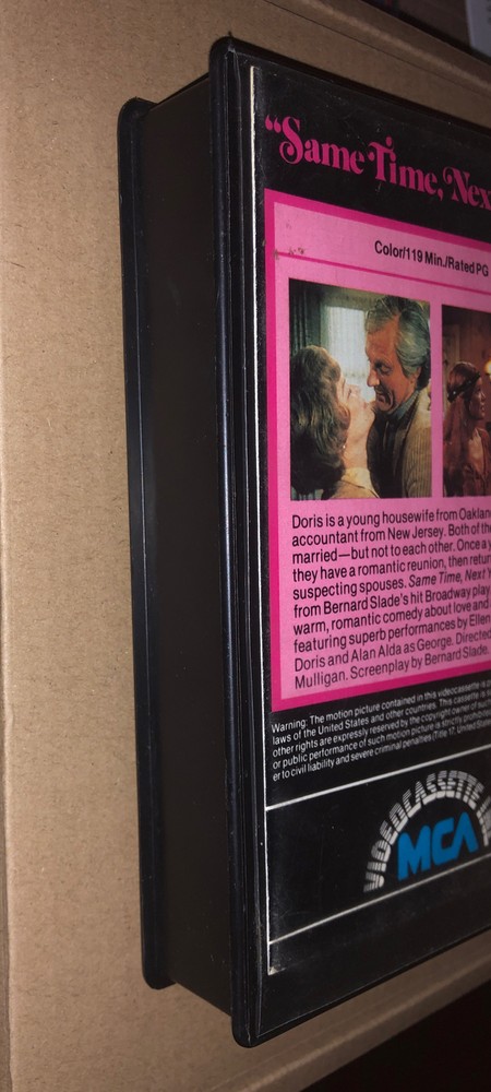 SAME TIME NEXT YEAR BETA 1980 MCA ELLEN BURSTYN, ALAN ALDA Clamshell