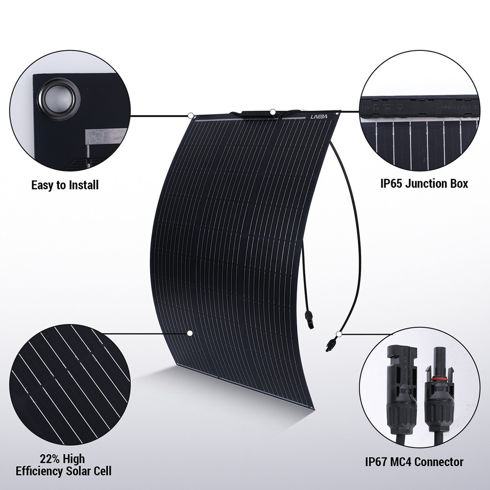 100W Mono Solar Panel 12V High Efficiency Farm Home Shed Rooftop On/Off Grid