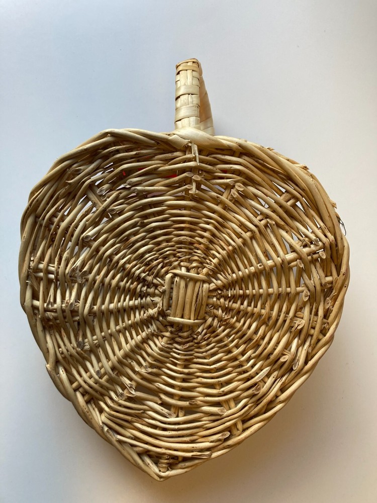 Heart Shaped Wicker Basket 8"