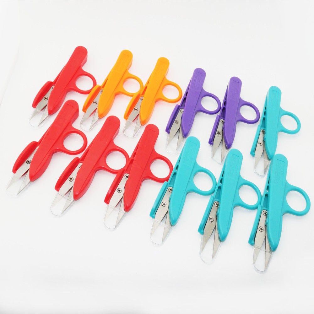 12 Pk. Lightweight Plastic Handle Thread Clippers / Nippers / Cutters