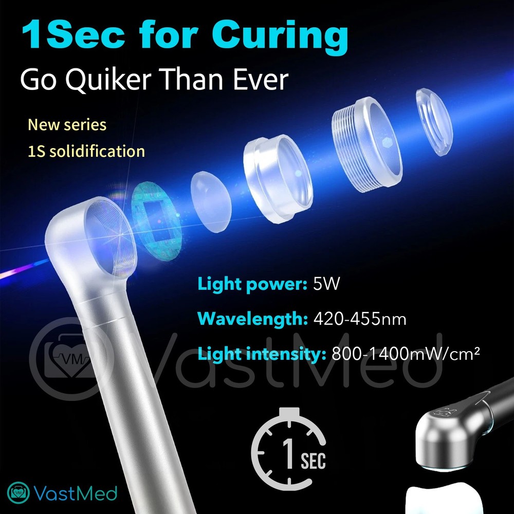Vastmed LED Dental Curing Light with Rotatable Metal Head