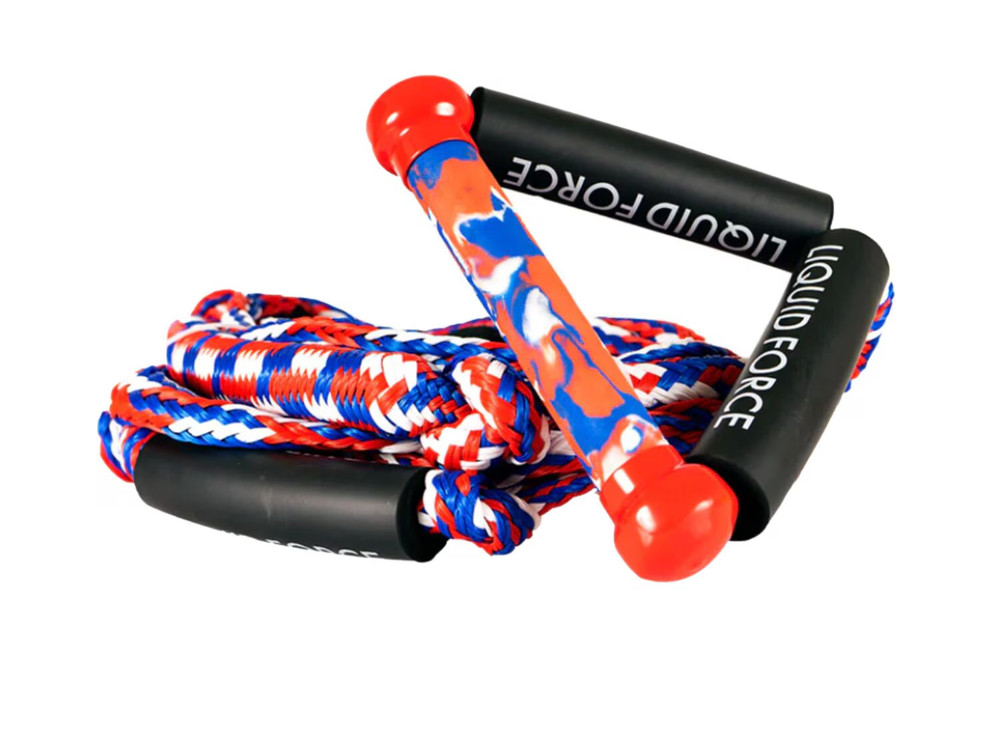 Liquid Force Learn To Surf Combo Handle Rop Red White Blue 24foot