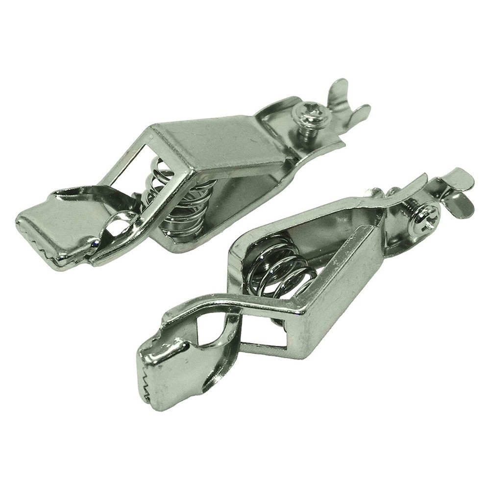 2*Clips 20A Sheathed,Electrical Test Leads Crocodile Clips,Double Head