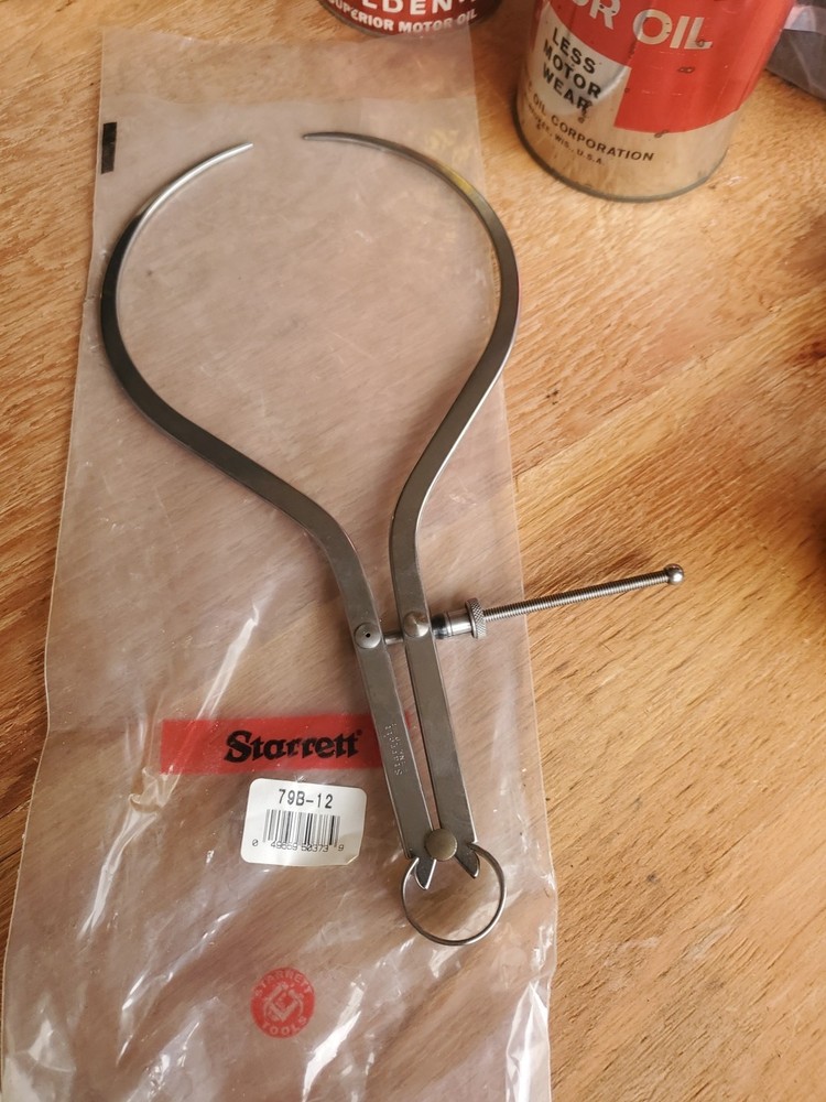 Starrett 79B-12 Yankee Spring-Type Outside Caliper, Spring Nut, 12" Capacity BIN