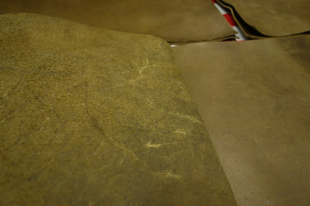 THIN HORWEEN FROG GREEN 2 oz. HORSE LEATHER CUTS. SELECT YOUR SIZE.