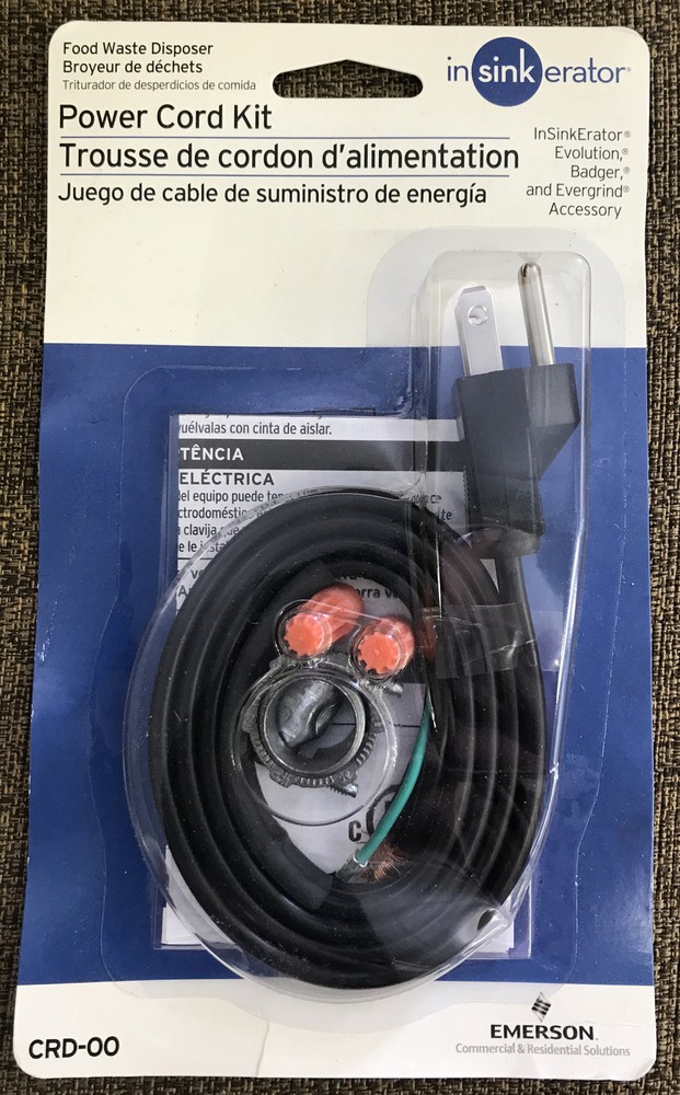 InSinkErator CRD-00 Power Cord Accessory Kit New unopened