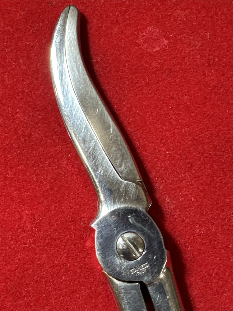 ITALY VINTAGE STERLING Salad Silver Handle GRAPE SCISSORS SHEARS