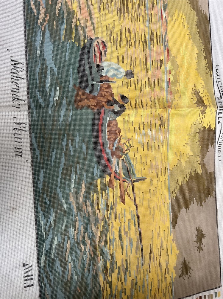 needlepoint canvas handpainted