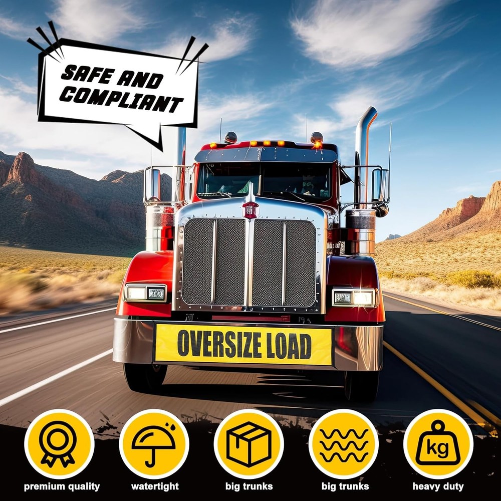 SmoothNovelty 6 Pcs Oversize Load Banner 18x84