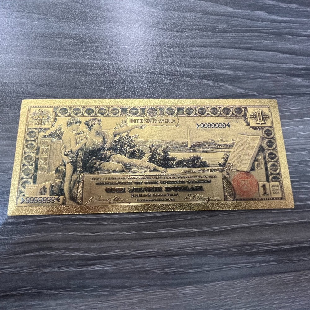 One Dollar 1896 educational note  gold foil note.. Novelty