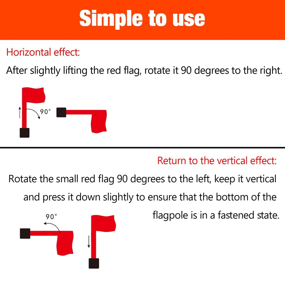 2Pcs Mailbox Flag Replacement Kit Red Flag for Mailbox Universal Replacement ...