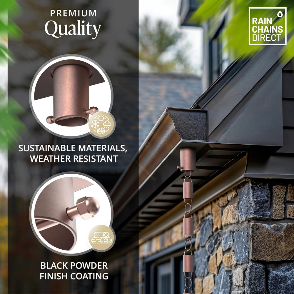 - Rain Chain Gutter Adapter/Installer in Pure Copper