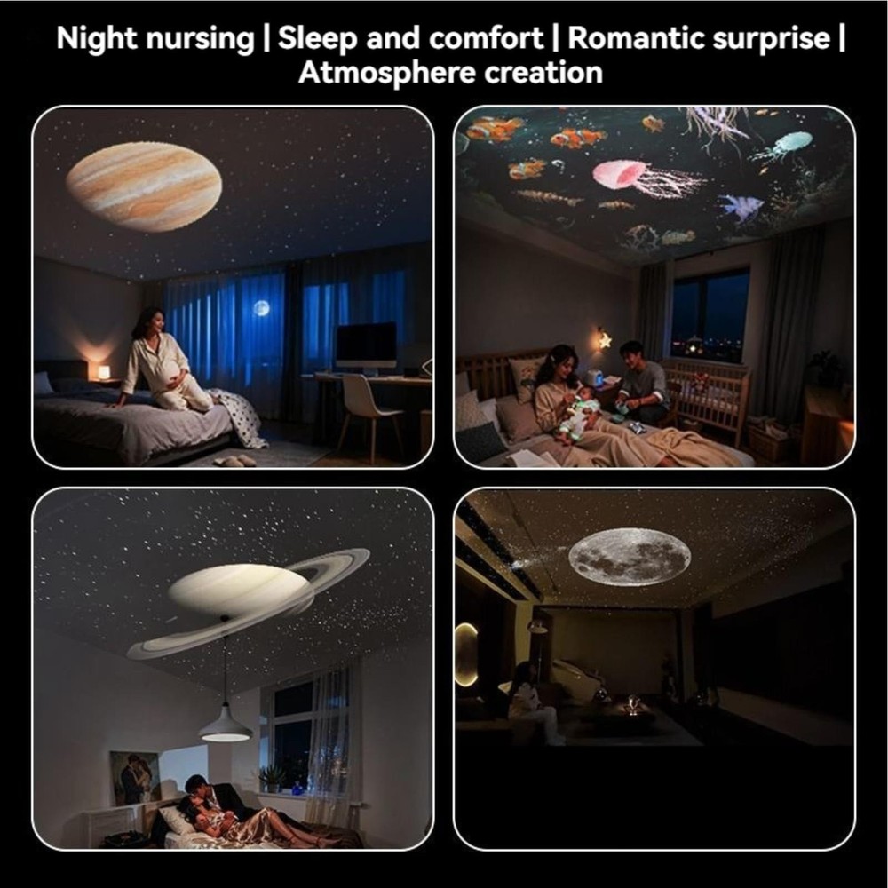 Galaxy Projector, 2-in-1 Starry Sky Projector And Night Light, High-resolution