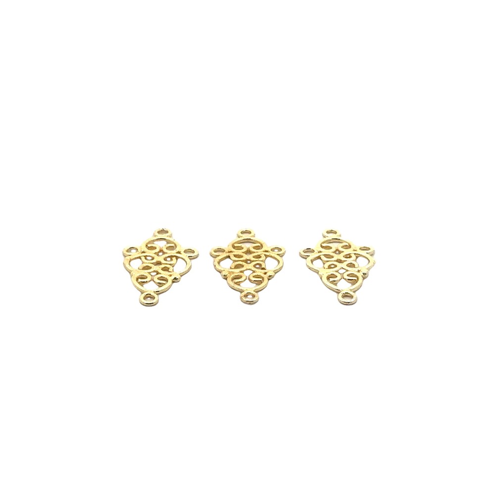 20 pcs Gold Finish E-coated Connector Components (25 × 13 mm)