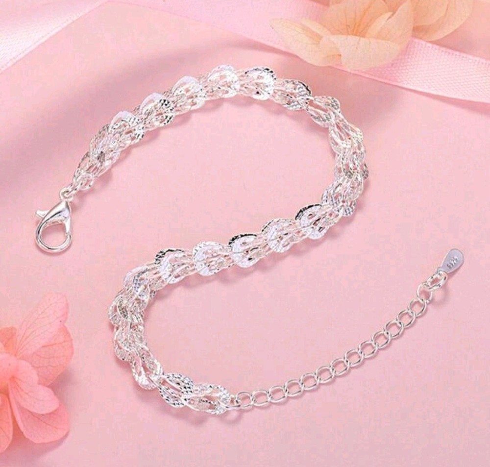 Sterling Silver Braclet Light Unique Design Free Ship US Seller