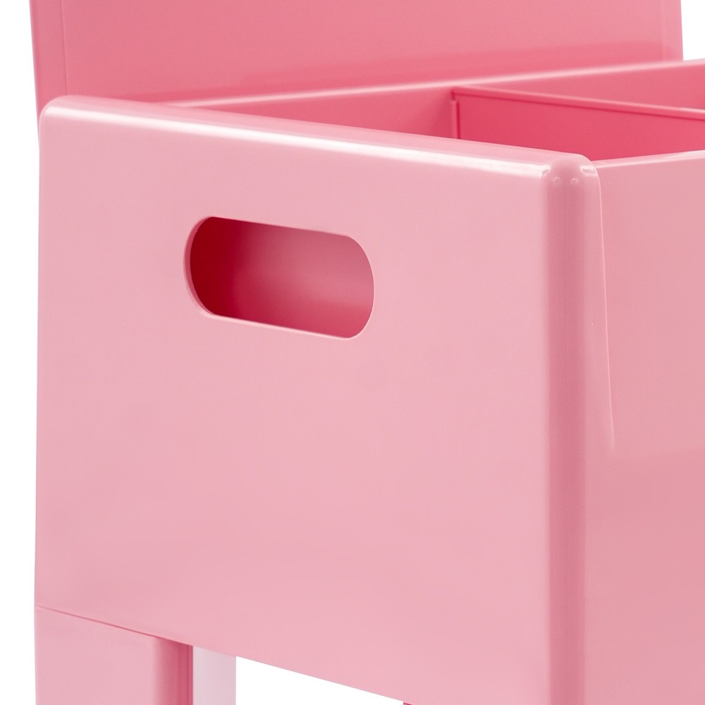 38*32*40cm ABS Side Table，Storage Stool，Multifunctional End Table，Pink Low Stool
