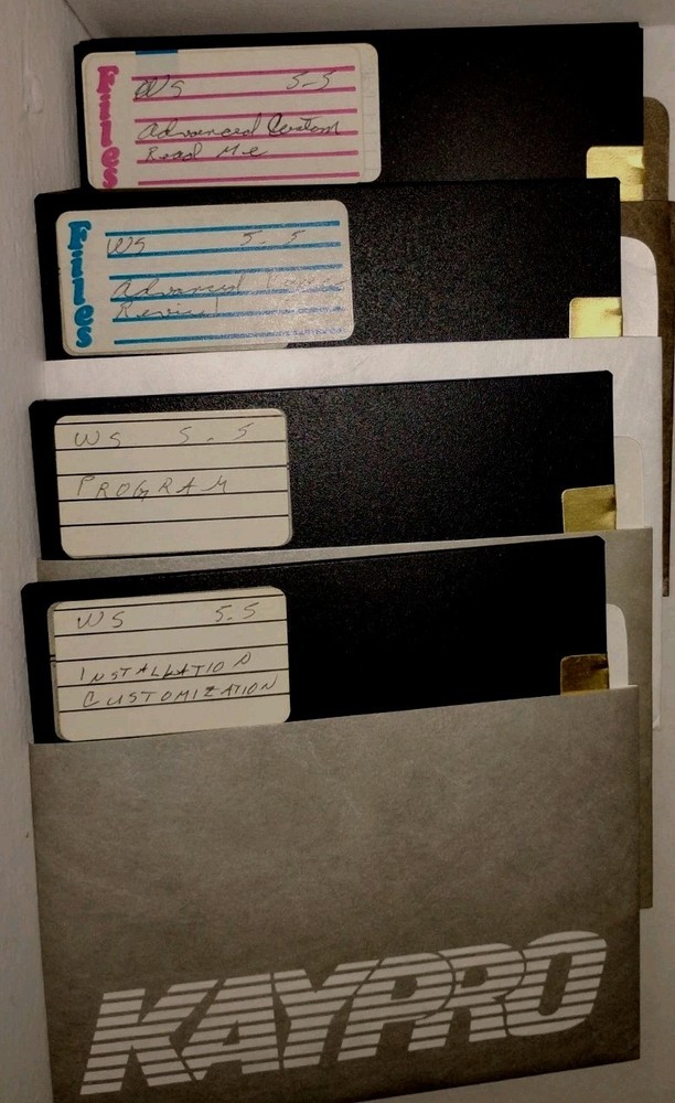 WS 5.5 & EASY Software/Programs – 5.25 Floppy Diskettes- Untested, Collector