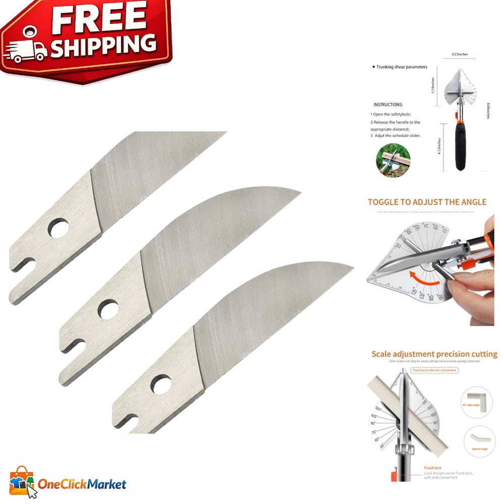 Multifunctional Angle Scissors Replacement Blades - 3 Pack for Precision Cuts