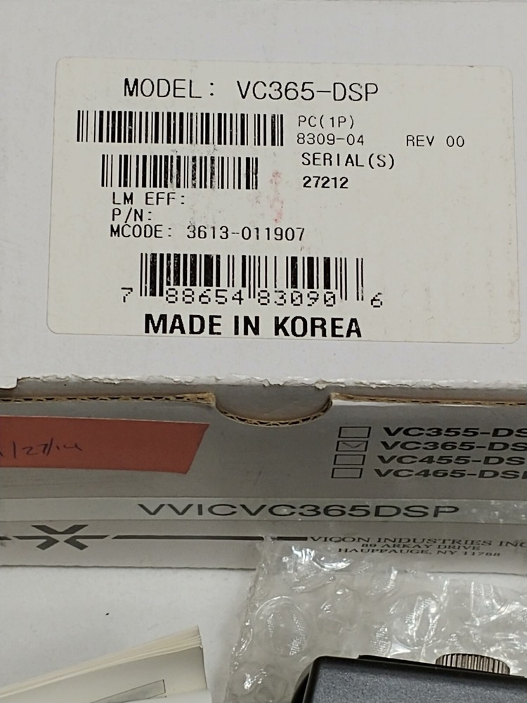 Vicon Model VC365-DSP Color CCD Camera with Manual
