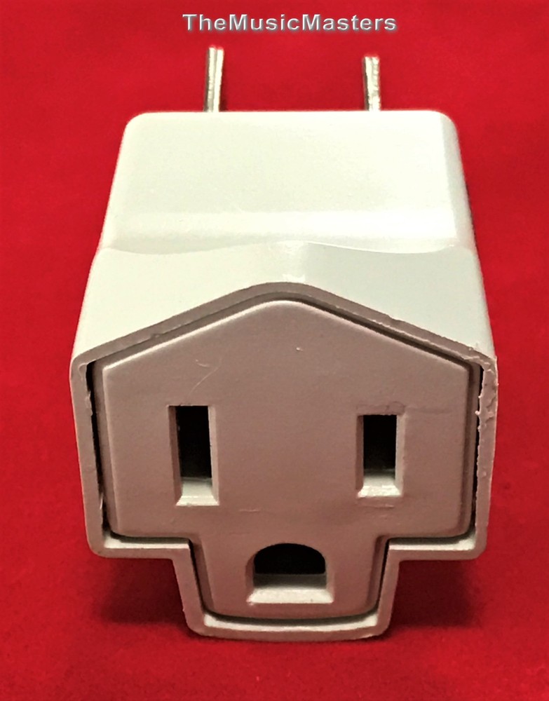 (4) Wall Plug Electrical Power GROUNDING ADAPTERS 3 Prong Socket to 2 Prong Plug