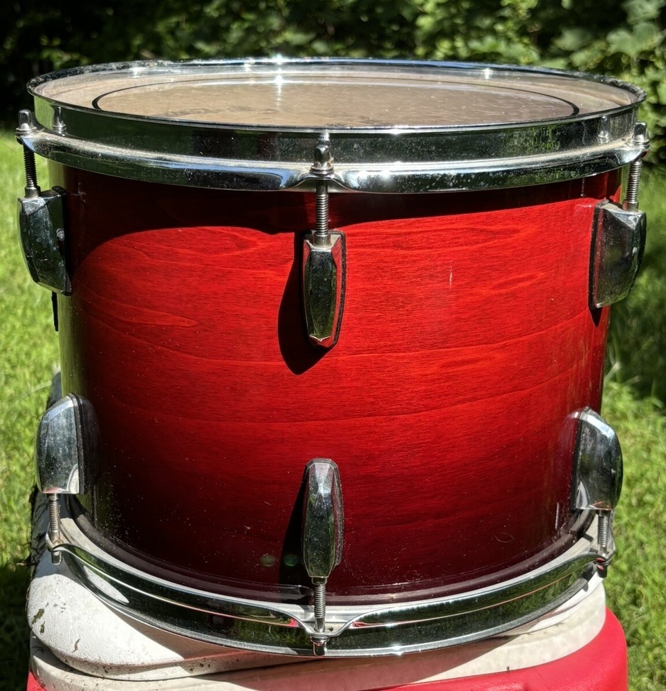 Pearl Export Transparent Ruby Red Fade 12 Rack Drum