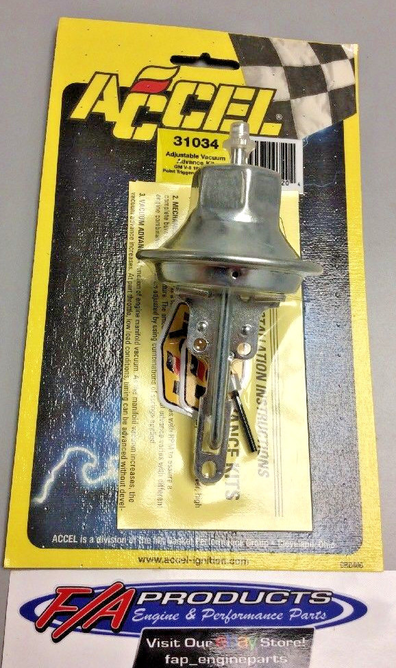 GM Points Distributor Adjustable Vacuum Advance Kit Accel 31034