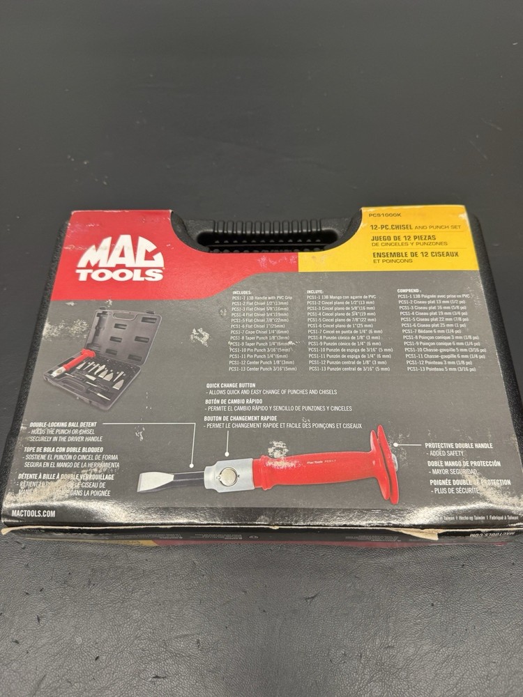 Mac Tools 12 Pc Chisel & Punch Set