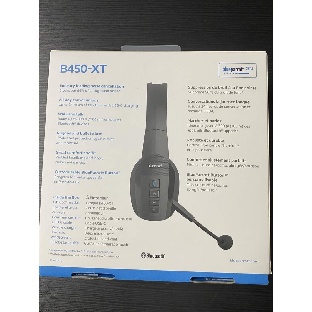 Blue Parrot B450-XT 204270 Bluetooth Wireless Trucker Headset (Sealed)