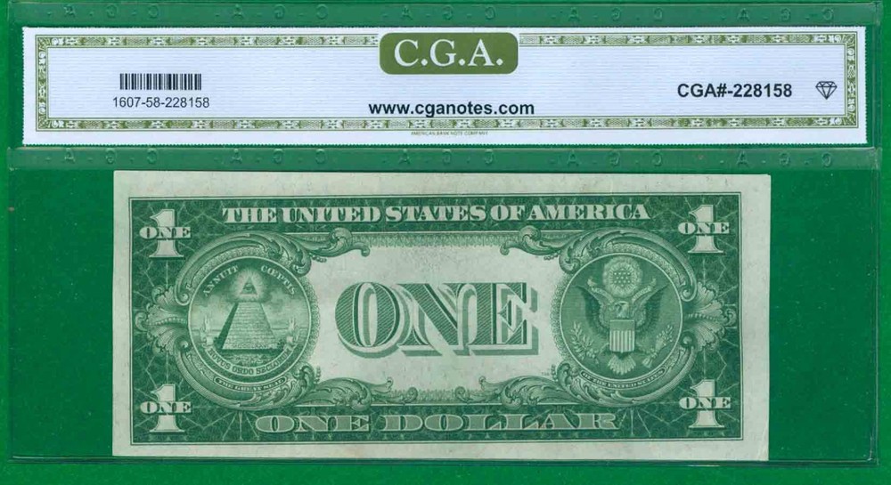 $1 1935 2 L/A BLUE SEAL SILVER CERTIFICATES ABOUT UNCIRCULATED PLAIN PAIR 58