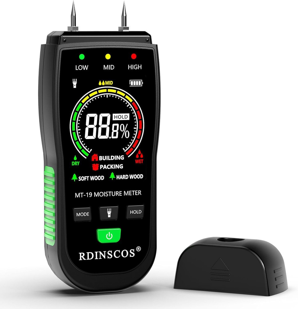 Wood Moisture Meter, Firewood Tester, Drywall Detector Professional Content LCD