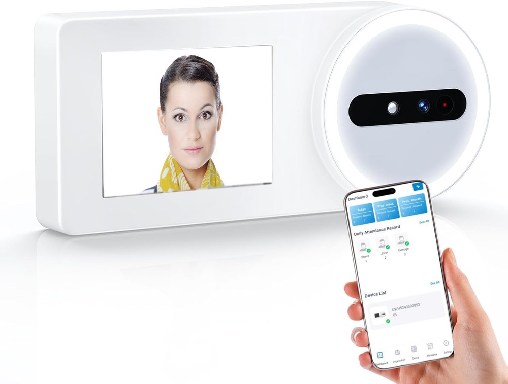 Time Clock - Cloud Based -Face Recognition - 2.4G WiFi - Software & iOS/Android