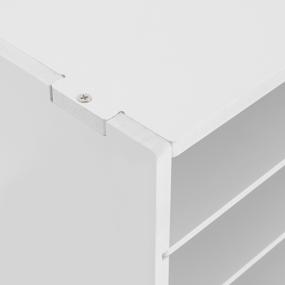 PVC Literature Organizer Adjustable File Sorter Stackable 32 Compartments White