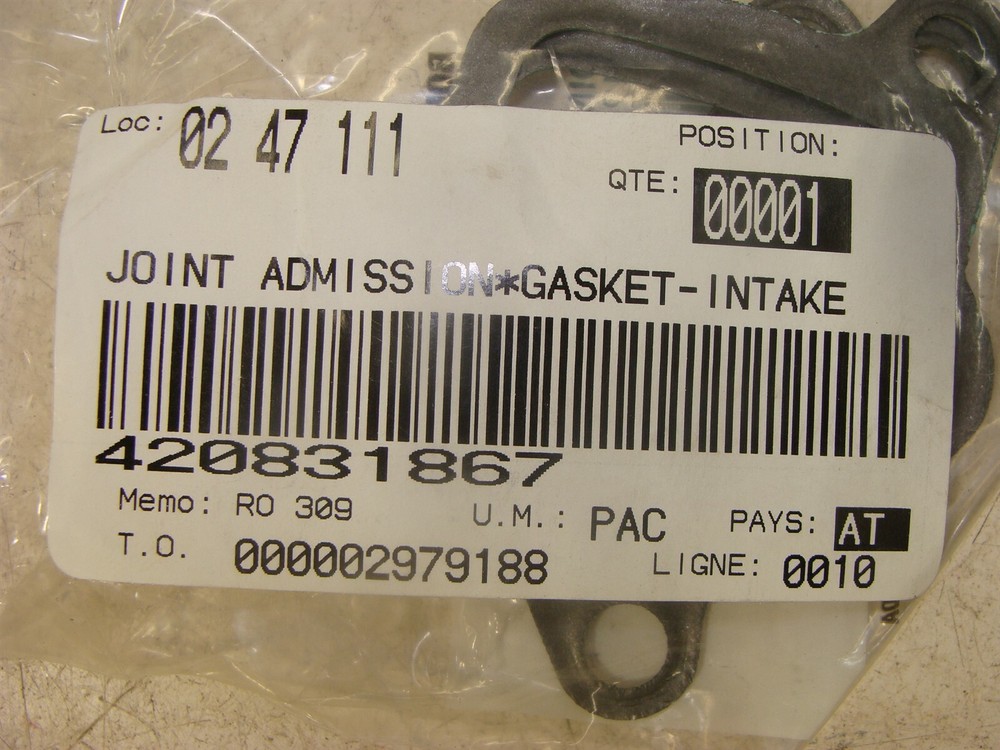 NEW SKI-DOO intake gasket brp