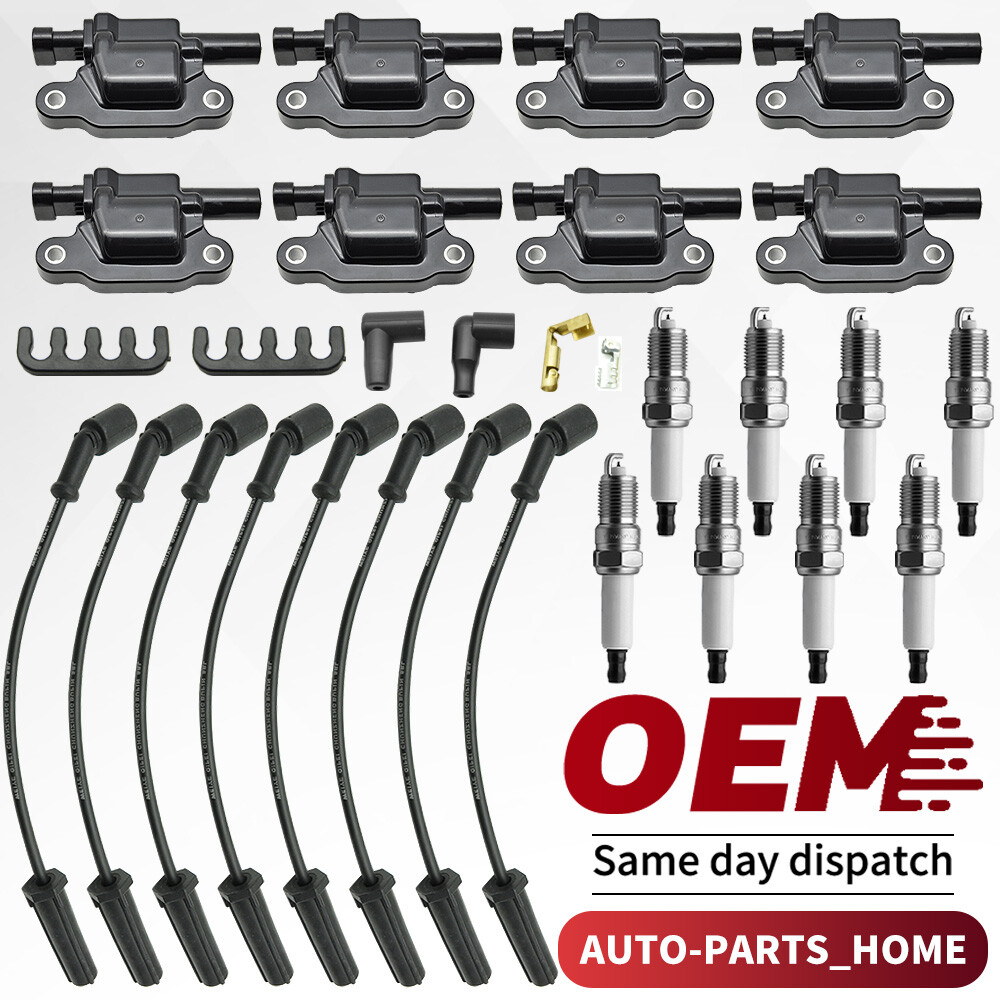 8* Ignition Coil+Spark Plug+Wire For Chevy Silverado 1500 Tahoe Camaro GMC UF413