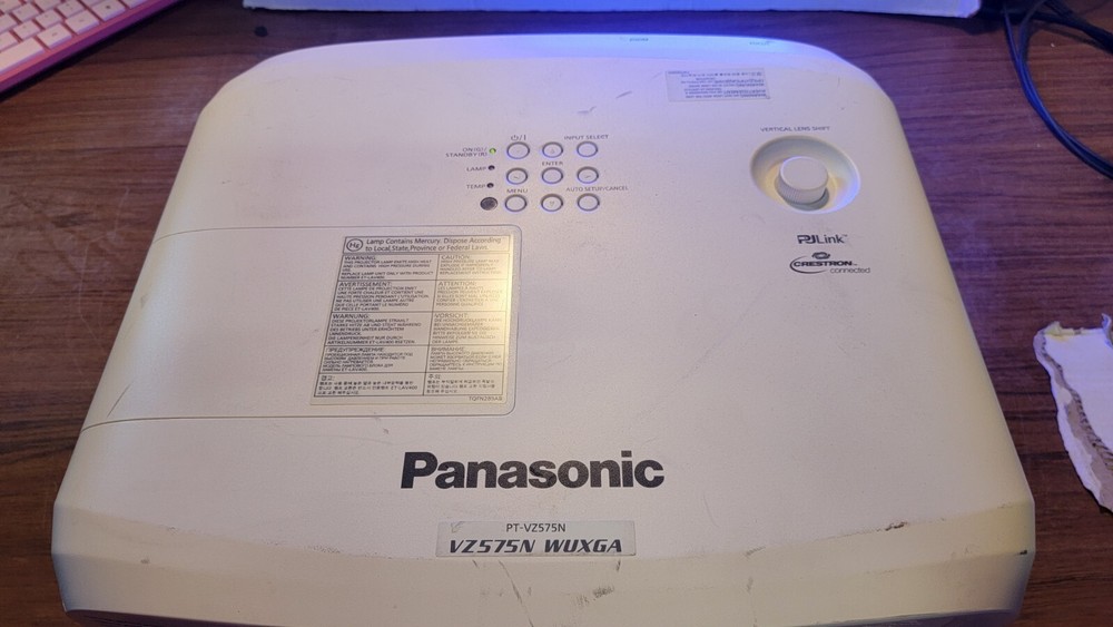 Panasonic PT-VZ575N WUXGA LCD Projector  7978 Hours