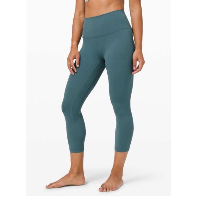 Lululemon Align Crop *21" Desert Teal SZ 2