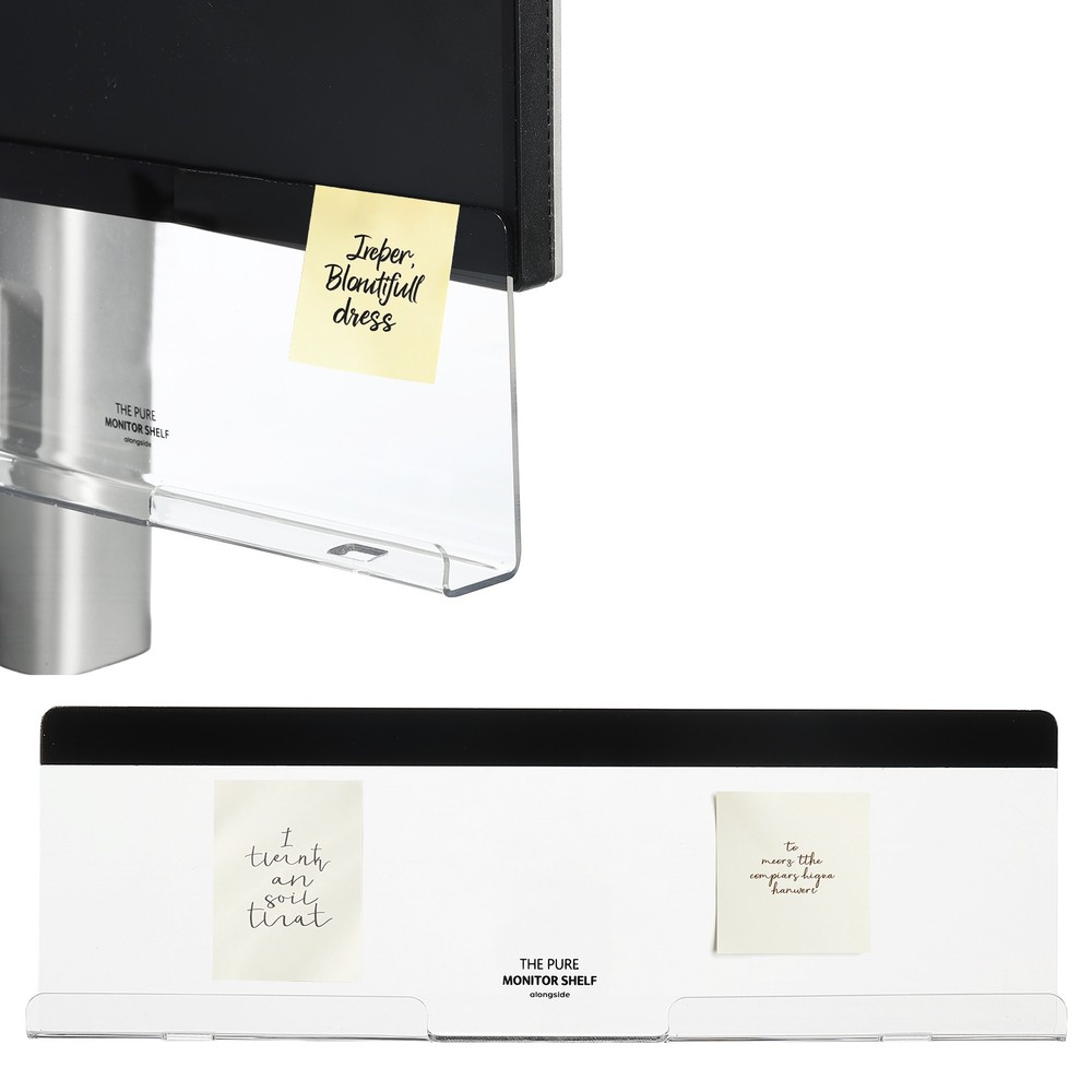 Transparent, Black Bottom PP Self-Adhesive Note Holder 1 Pcs