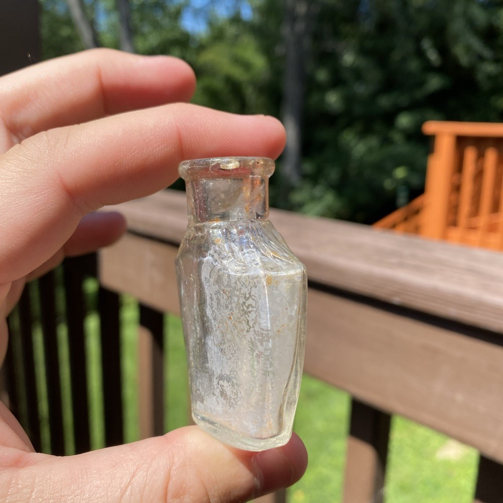 Small Iridescent Empty Perfume Bottle