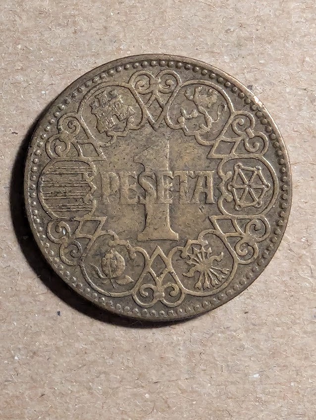 1944 Spain One Peseta