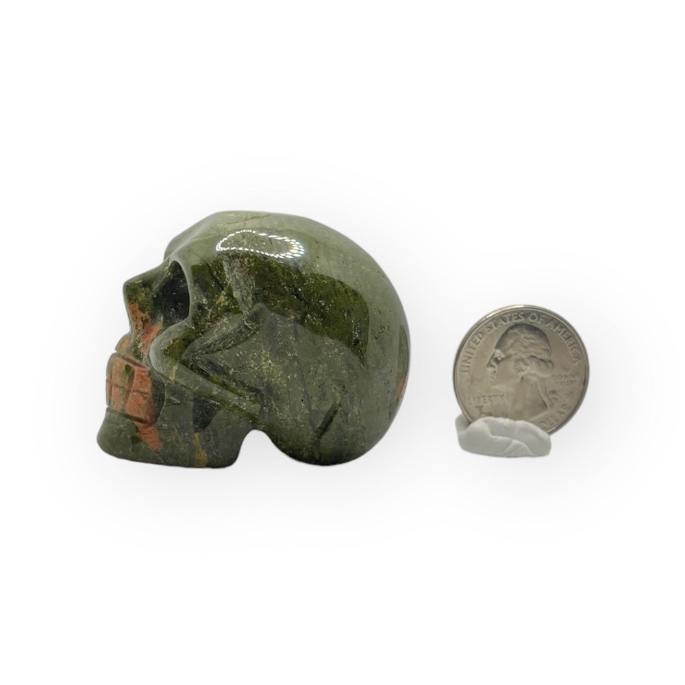 Unakite Skull Carving