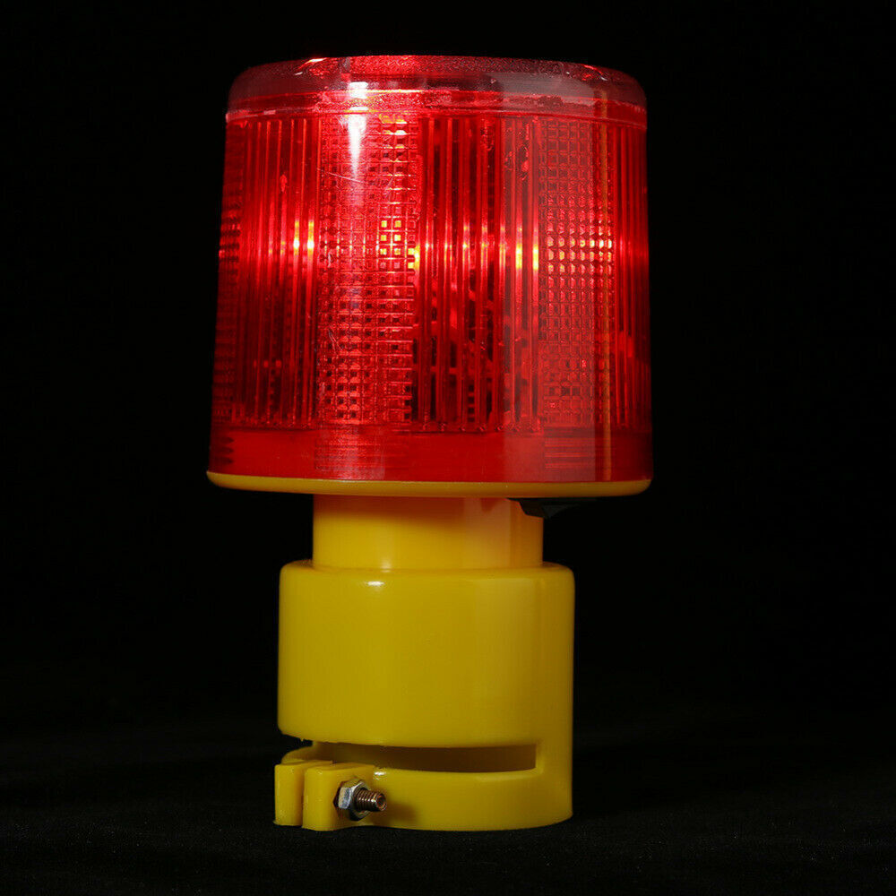 Solar Powered LED Warning Hazard Emergency Beacon Flash Strobe Signal Light