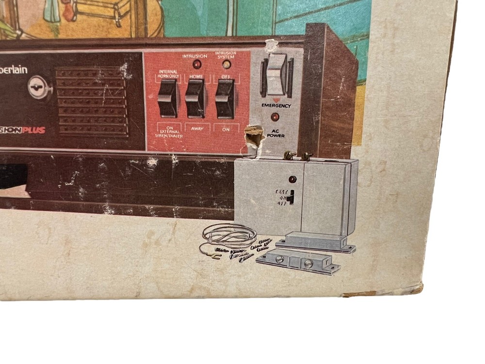 Vtg 1970's Chamberlain Intrusionplus Wired Home Security System - Untested