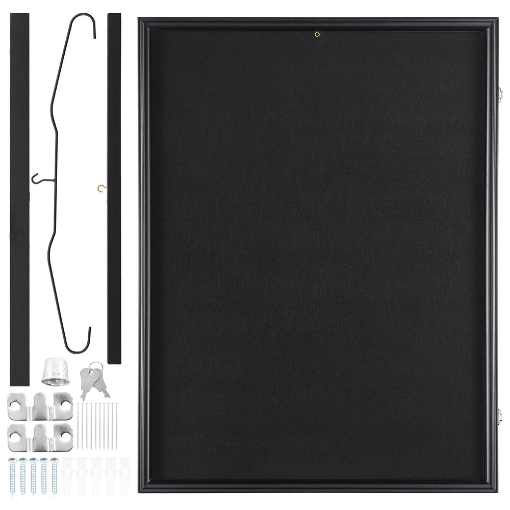 VEVOR Jersey Display Frame Case 24 x 32 x 1.5 in Lockable Jersey Shadow Box