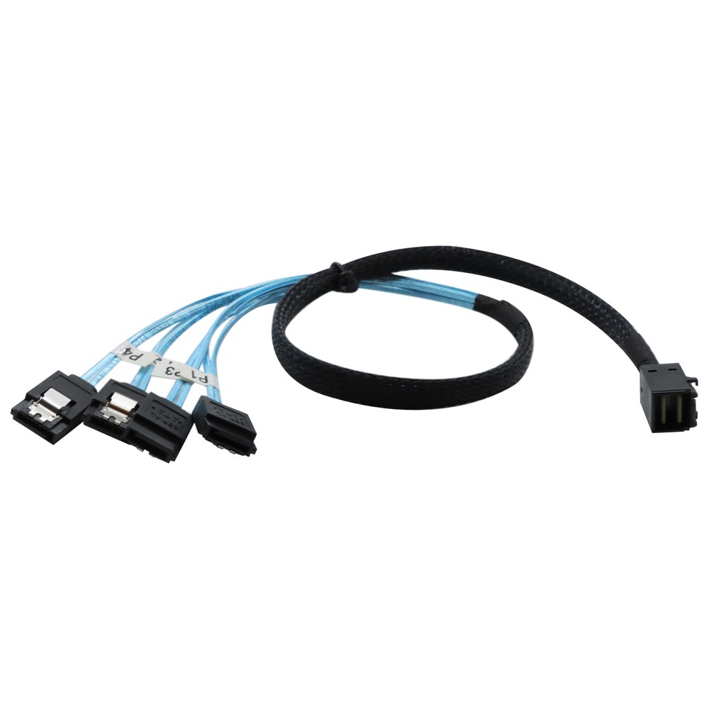 10PCS Mini SAS SFF-8643 To 4 SATA 7pin Hard Disk 6Gbps Data Server Raid Cable 1M